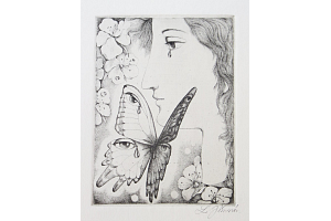 Dívka a motýl